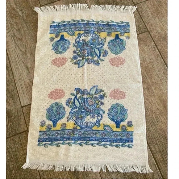 Lot Of 4 Vintage MCM 60s Towels Various - Picture 5 of 8